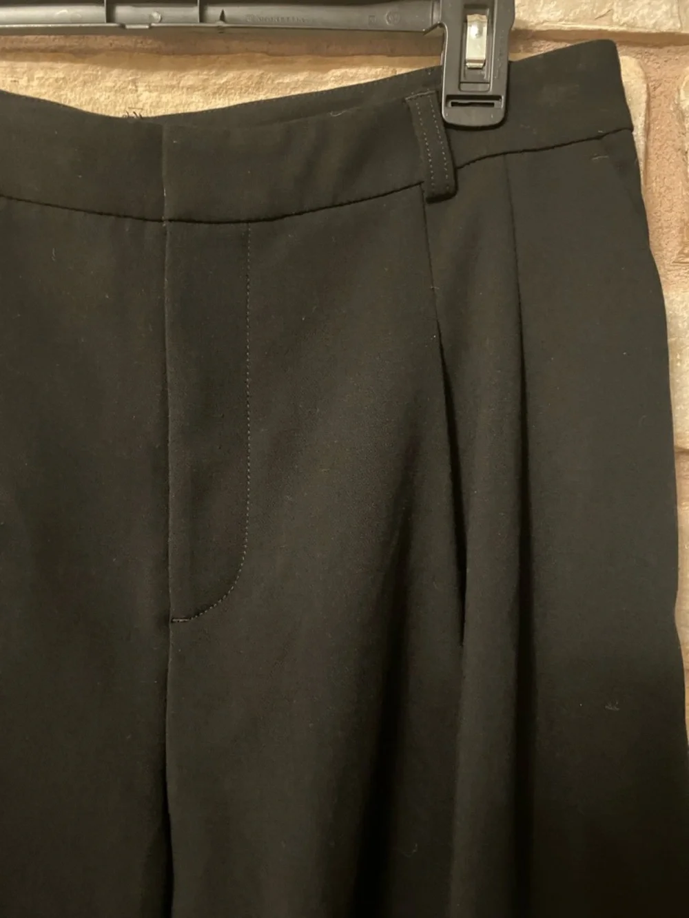 Anthropologie Maeve Black High-Waist Pleated Bermuda Shorts Size 12